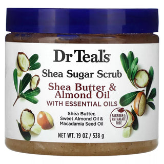 DR TEAL'S Shea Sugar Scrub, Shea Butter & Almond Oil with Essential Oils 19 oz - Beautylicious Canada