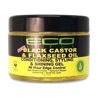 ECO BLACK CASTOR & FLAXSEED GEL 11OZ - Beautylicious Canada