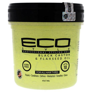 ECO STYLE GEL BLACK CASTOR 16oz - Beautylicious Canada