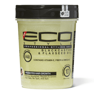 ECO STYLE GEL BLACK CASTOR & FLAXSEED OIL 80OZ - Beautylicious Canada