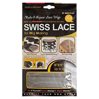 QFITT SWISS LACE 15X15 - BLACK * 5022