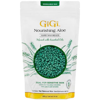 GIGI HARD WAX BEADS ALOE 14OZ - Beautylicious Canada