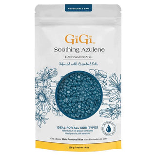GIGI HARD WAX BEADS AZULENE 14OZ - Beautylicious Canada