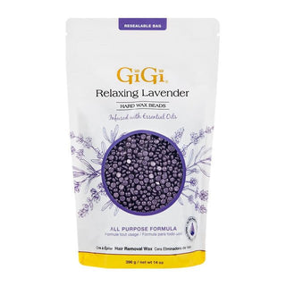 GIGI HARD WAX BEADS LAVENDER 14OZ - Beautylicious Canada