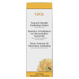 GIGI Small Natural Muslin Stripas 100PK - Beautylicious Canada