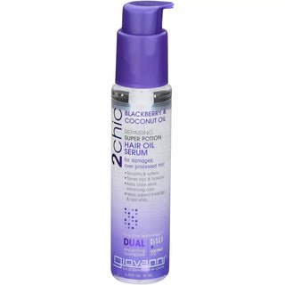 GIOVANNI ECO CHIC HAIR CARE, 2CHIC REPAIRING SUPER POTION HAIR OIL SERUM WITH BLACKBERRY & COCONUT OIL, 2.75 oz - Beautylicious Canada