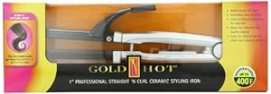 GOLD N HOT PROFESSIONAL 1" CERAMIC STRAIGHT AND CURL IRON - Beautylicious Canada