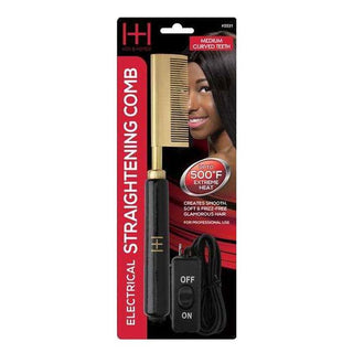 Hot & Hotter Electrical Straightening Comb [Medium Curved Teeth] - Beautylicious Canada