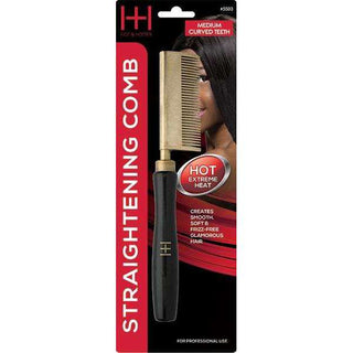 Hot & Hotter Thermal Straightening Comb Medium Teeth Curved - Beautylicious Canada