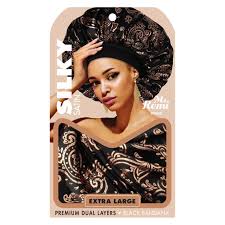 MS REMI SILKY SATIN EXTRA LARGE - BLACK BANDANA * 3688