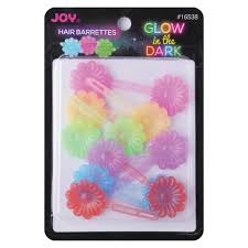 JOY HAIR BARRETTES GLOWW IN THE DARK #16539