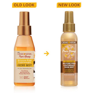Crème de la nature Pure Honey Brume brillante légère sans silicone 4 oz