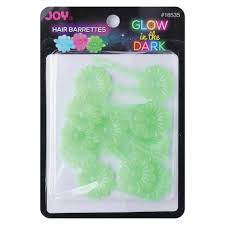JOY GLOW IN THE DARK HAIR BARRETTES #16535