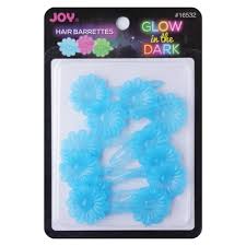 JOY HAIR BARRETTES GLOW IN THE DARK #16532