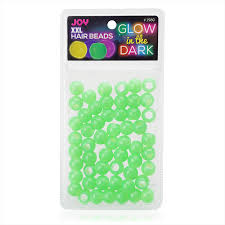 JOY GLOW IN THE DARK XL HAIR BEADS *1987