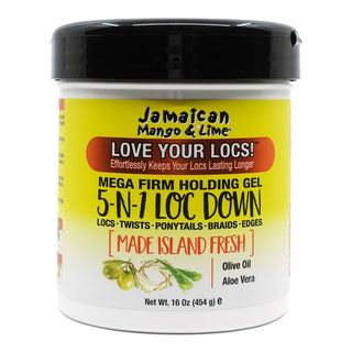 JAMAICAN MANGO & LIME 5 In 1 Loc Down Mega Firm Holding Gel 16 OZ - Beautylicious Canada