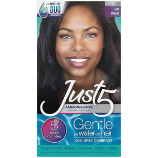 JUST 5 AMMONIA - FREE PERMANENT HAIRCOLOUR J - 50 JET BLACK - Beautylicious Canada