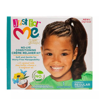 Just For Me No - Lye Conditioning Crème Relaxer Kit - Beautylicious Canada