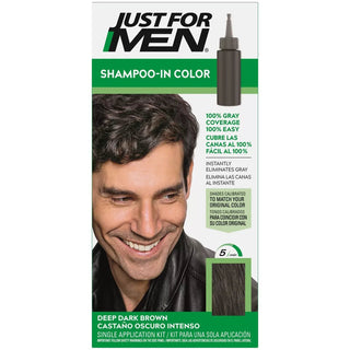JUST FOR MEN Shampoo - In Color Gray Hair Coloring H - 46DEEP DARK BROWN - Beautylicious Canada