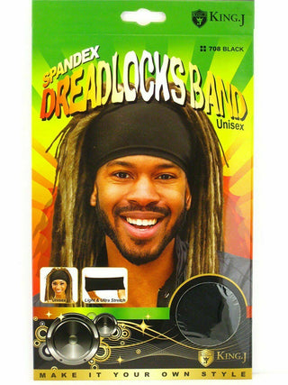 King J Cotton Dreadlock Bands Unisex #708Black - Beautylicious Canada