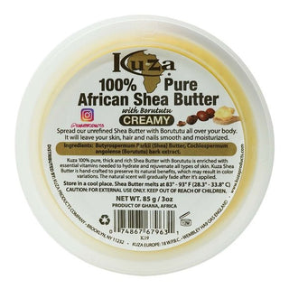 KUZA 100% SHEA BUTTER YELLOW CREAMY 3OZ - Beautylicious Canada