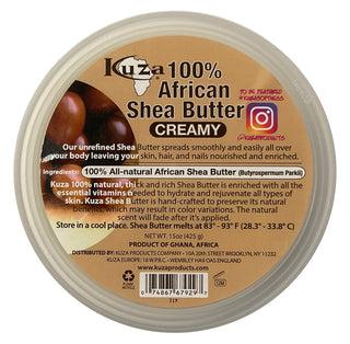 KUZA AFRICAN SHEA CREAMY WHITE 15OZ - Beautylicious Canada