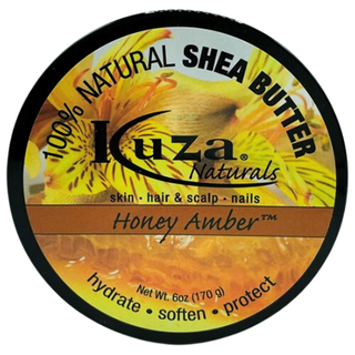 KUZA NATUTRALS 100% NATURAL SHEA BUTTER - HONEY AMBER 6OZ