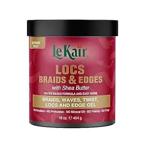 LE KAIR LOCS BRAIDS AND EDGES WITH SHEA BUTTER EXTREME HOLD 16 OZ - Beautylicious Canada