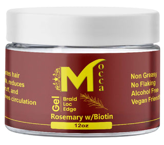 MOCCA ROSEMARY W/ BIOTIN EXTRA HOLD BRAID LOC EDGE GEL 12OZ - Beautylicious Canada