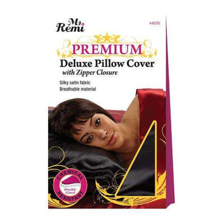 Ms. Remi Deluxe Pillow Cover with Zipper Black *4576 - Beautylicious Canada