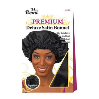 Ms. Remi Deluxe Satin Bonnet Black *4566 - Beautylicious Canada
