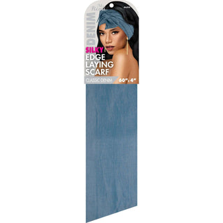 MS REMI DENIM SILKY EDGE LAYING SCARF - 60" X 4" CLASSIC DENIM * 4518