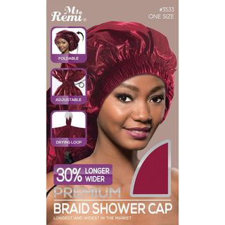 Ms. Remi Max Jumbo Braid Shower Cap Burgundy *3533 - Beautylicious Canada