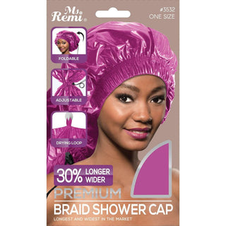Ms. Remi Max Jumbo Braid Shower Cap Pink *3532 - Beautylicious Canada