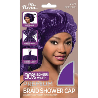 Ms. Remi Max Jumbo Braid Shower Cap Purple *3531 - Beautylicious Canada