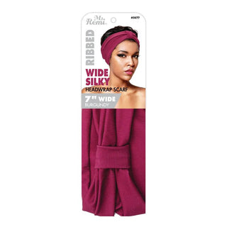 MS. REMI RIBBED 7" WIDE SILKY HEADWRAP SCARF - Beautylicious Canada