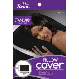 Ms. Remi Satin Pillow Cover Black *4475 - Beautylicious Canada