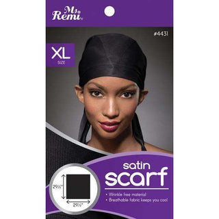Ms. Remi Satin Scarf XL Black *4431 - Beautylicious Canada