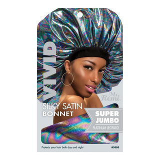 Ms. Remi Silky Satin Vivid Bonnet X - Jumbo Platinum Leopard *3695 - Beautylicious Canada