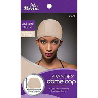 Ms. Remi Spandex Dome Cap Natural Beige *3661 - Beautylicious Canada