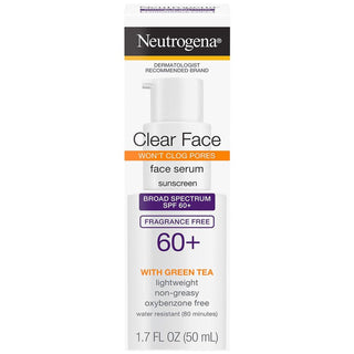 NEUTROGENA® CLEAR FACE FRAGRANCE - FREE FACE SERUM SPF60+ SUNSCREEN 1.7OZ - Beautylicious Canada