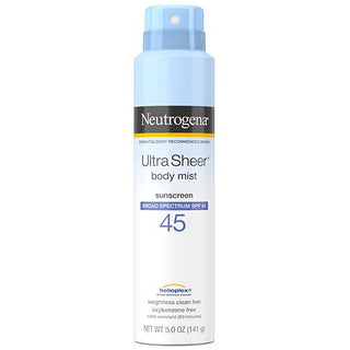 NEUTROGENA ULTRA SHEER BODY MIST SPF45 SUNSCREEN 5OZ - Beautylicious Canada