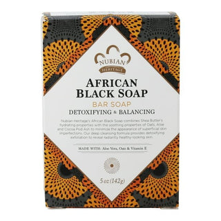 NUBIAN AFRICAN BLACK SOAP - DETOXIFYING & BALANCING 5OZ - Beautylicious Canada