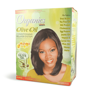 Organics by Africa’s BEST OLIVE OIL CONDITIONING RELAXER SYSTEM – 2 VALUE PACK (Super coarse) - Beautylicious Canada