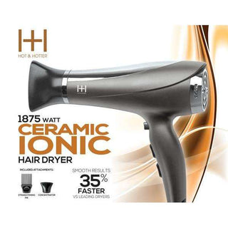 HOT & HOTTER 1875 WATT CERAMIC IONIC HAIR DRYER