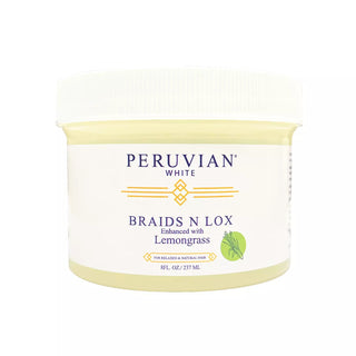 PERUVIAN White Braid, Loc & Edge Gel Extra Hold Lemongrass 8oz - Beautylicious Canada
