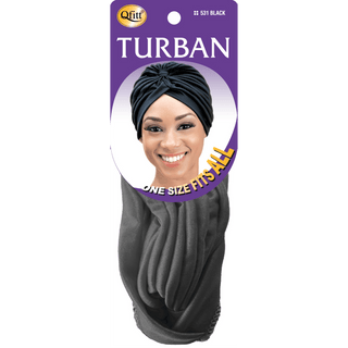 QFIT ULTRA STRETCH TURBAN *531 BLACK - Beautylicious Canada