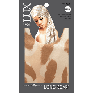 QFITT LUXURY SILKY SATIN LONG SCARF - PATTERN *7088 - Beautylicious Canada