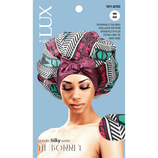 QFITT LUXURY SILKY SATIN TIE BONNET - PATTERN *7071 - Beautylicious Canada