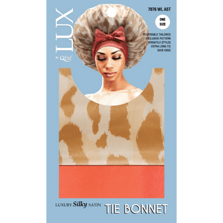 QFITT LUXURY SILKY SATIN TIE BONNET - PATTERN *7076 - Beautylicious Canada